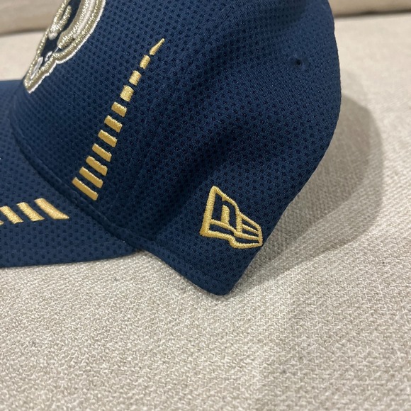 One Size New Era Unisex Navy Blue Los Angeles Rams 39Thirty NFL Hat Cap - Picture 3 of 4
